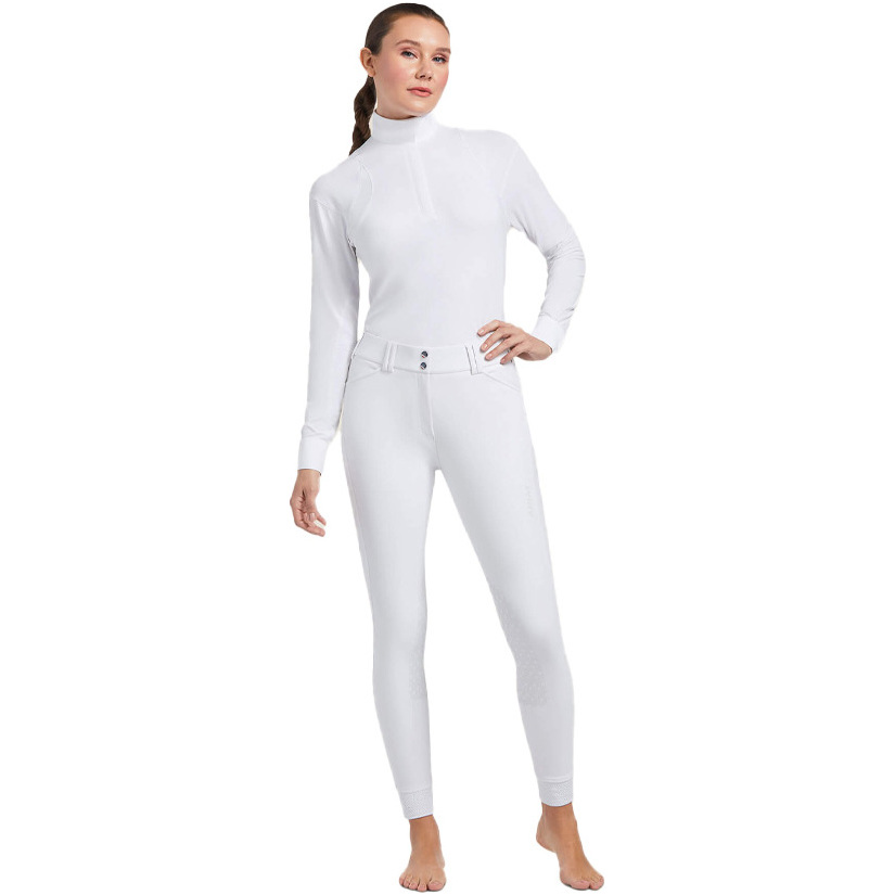 Ariat Womens Tri Factor Grip Knee Patch Breeches White